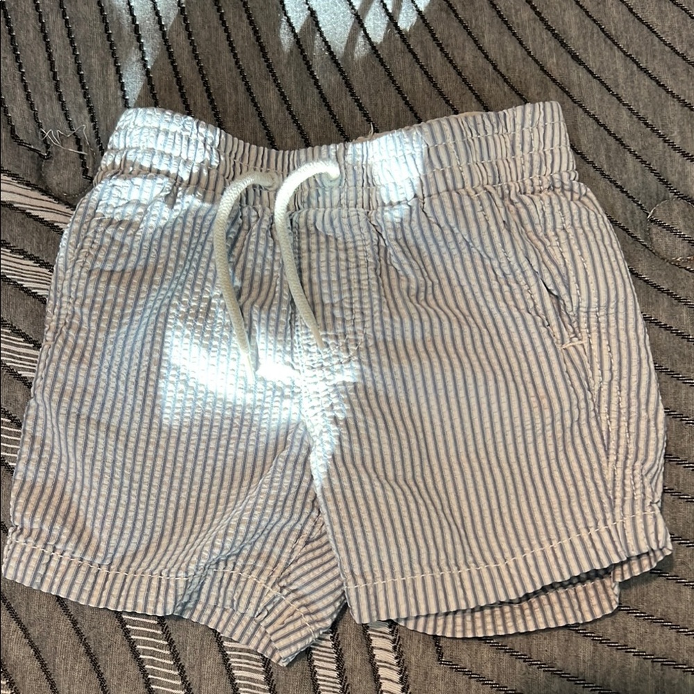 GAP Blue and White Striped Casual Shorts